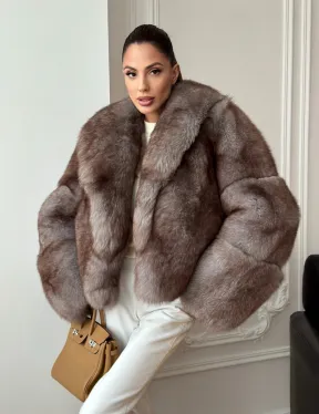 Короткая шуба из финского песца - фото 0