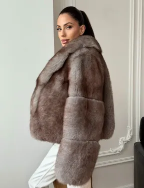 Короткая шуба из финского песца - фото 5