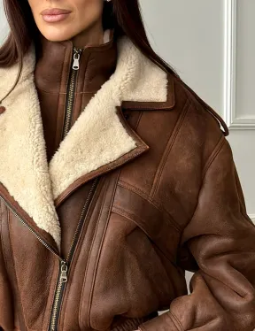 Молодежная куртка - дубленка из овчины - фото 1