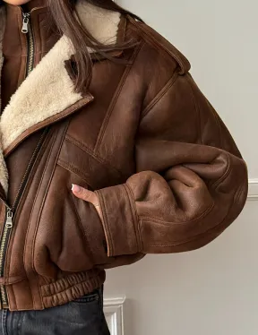 Молодежная куртка - дубленка из овчины - фото 2