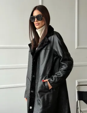 Дубленка из натуральной овчины астраган - фото 15