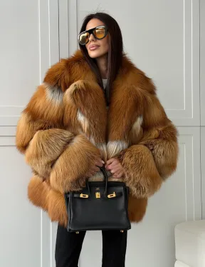 Шуба из натурального меха - лиса огнёвка - фото 8