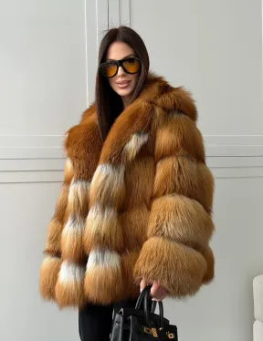 Шуба из натурального меха - лиса огнёвка - фото 14