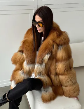 Шуба из натурального меха - лиса огнёвка - фото 11