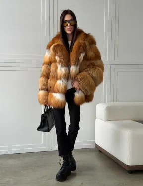 Шуба из натурального меха - лиса огнёвка - фото 16