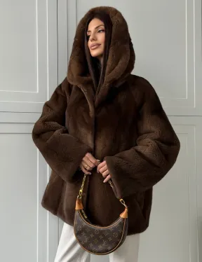 Автоледи с капюшоном из норки KOPENHAGEN FUR - фото 9