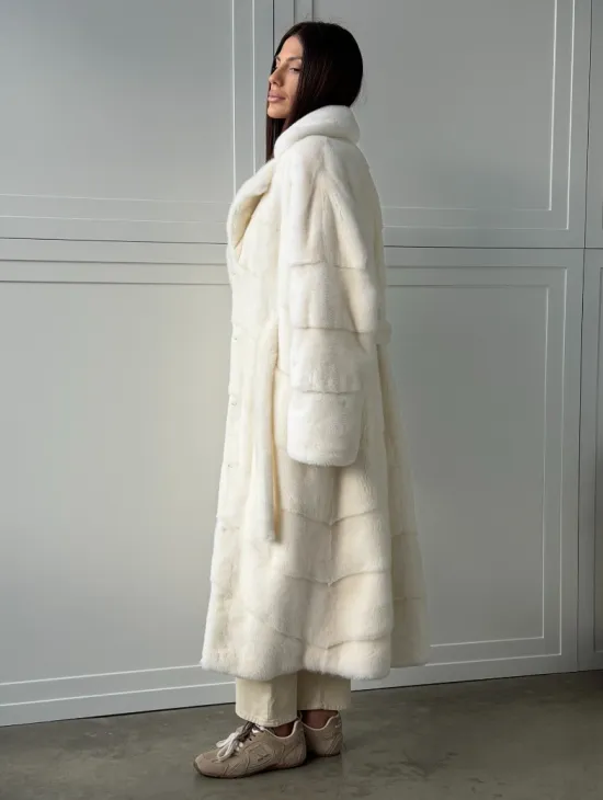 Шикарная норковая шуба White Velvet Premium - фото 8