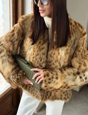 Меховой жакет - шуба из оцелота - фото 6