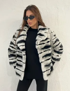 Короткая шуба из меха орилага под шиншиллу - фото 5