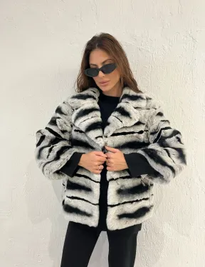 Короткая шуба из меха орилага под шиншиллу - фото 7