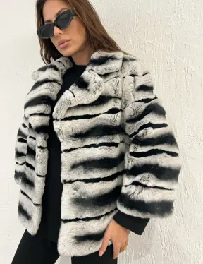 Короткая шуба из меха орилага под шиншиллу - фото 2