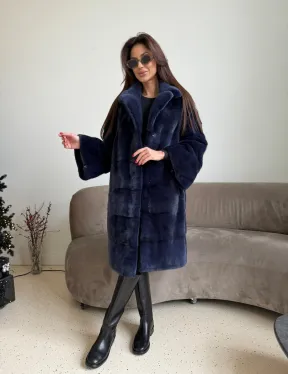 Норка KOPENHAGEN FUR английский воротник поперечка - цвет синий - фото 8