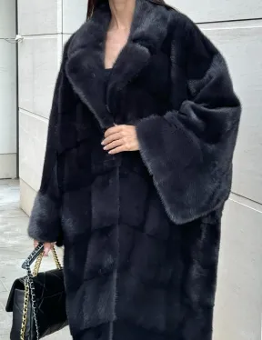 Манто из аукционной норки в цвете графит - фото 4