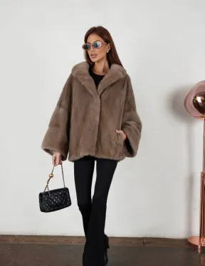 Шуба Premium Style свободного кроя из меха норки - фото 3